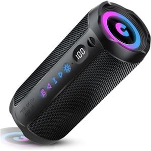 coioc Cassa Bluetooth Portatile 25W, Doppio Basso Driver, 25 Ore di Autonomia | Potente Altoparlante Bluetooth,TWS Accoppiamento, RGB, IPX7 Impermeabile, AUX, TF,USB,Ideale Attività All'aperto/Feste/Viaggi