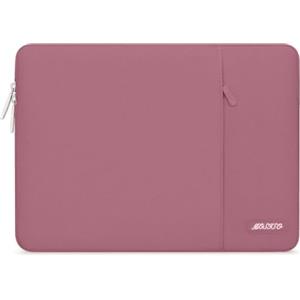 MOSISO 15 pollici Custodia PC Computer Compatibile con MacBook Air 15 | 15,3 pollici Borsa PC per M5 M4 M3 M2 2026 2025 2024 2023, Dell XPS, Poliestere Manica Verticale con Tasca, Rosa Polverosa
