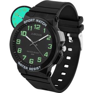 Juboos Orologio Analogico Quarzo Impermeabile per Bambini e Ragazzi 7-15 | Modello retroilluminato, bracciale in gomma morbido e leggero, ideale per sport all'aperto e giochi per bambini 7-15 anni
