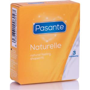 PASANTE Preservativo Sottile Pasante Naturelle — Forma Conica, 3 Pezzi