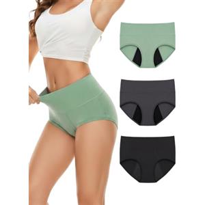 LOFIR Mutande Mestruali Donna bambù: Lavabili Antiperdita 50 ml 3 Pezzi | Slip Ciclo a Vita Alta Flusso Abbondante Intimo per Postparto & Ragazza Notte e Uso Quotidiano