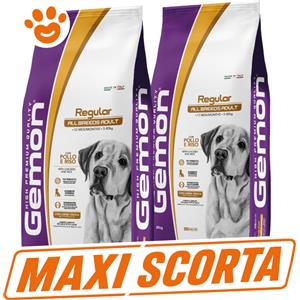 Monge Gemon All Breeds Dog Regular con Pollo e Riso - MAXI SCORTA - Sacco da 20 Kg - 10 confezioni
