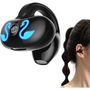 Husoiuy Auricolari con clip - 5.3 Cuffie da allenamento | Cuffie a conduzione ossea con clip auricolare, 10 ore di riproduzione musicale, cuffie con design a orecchio aperto per cicli