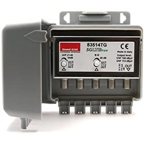 Emme Esse amplificatore d'antenna da palo per antenna UHF e VHF, ricezione segnali TV LTEfree 5G
