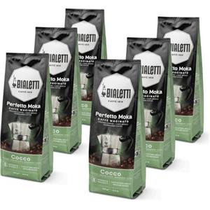 Bialetti Perfetto Moka Caffè Macinato, 1.5 Kg, Gusto Cocco - 6 x 250 g