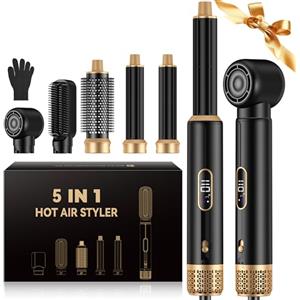 UMIGA Hairstyler Multistyler 1000w 5 IN 1 Air Styler Hair Styler Airstyler | LCD Spazzola Phon Per Capelli Lcd Ferro Spazzola Capelli Ricci Spazzola Phon, 3 Temperatura Per Volume, Lisciatura, Ricciol