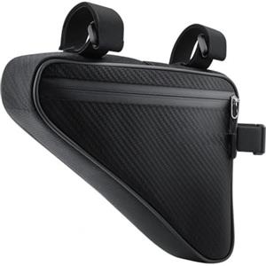 Qusinfc Borsa da telaio per ciclismo, pendolarismo, triangolare, con gancio | Organizer con cerniera da 1,7 l, per trasportare chiavi del telefono e strumenti durante le uscite