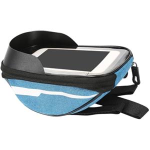 Qusinfc Borsa per telefono per biciclette, impermeabile, borsa per telaio | Borsa impermeabile da manubrio per bici da strada, borsa portaoggetti per biciclette, grande capacità, resistente