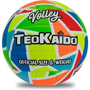 Teorema Giocattoli Teokaido, Pallone Pallavolo Misura 5 Ufficiale, Palla da Volley Soft Touch per Allenamento e Beach Volley, Peso Regolamentare 260-280g, Ideale per Principianti, Resistente all'Acqua, Design Esclusivo