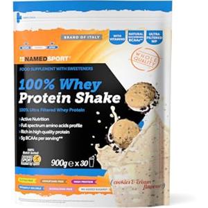 NAMEDSPORT SUPERFOOD Named Sport 100% Whey Protein Shake, Biscotti e Crema - 900 Gr