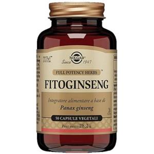 Solgar Fitoginseng 50 Capsule Vegetali Ginseng Coreano Energia | Con estratto di radice di Ginseng coreano, tradizionalmente utilizzato come tonico-adattogeno.