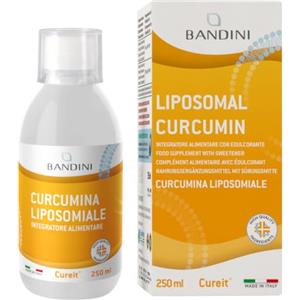 Bandini® Curcumina Cureit® Liposomiale liquida | 250ml | Senza additivi | 200 mg di curcumina per dose giornaliera | Integratore Alimentare Alto Dosaggio e Biodisponibilità | 100% vegano