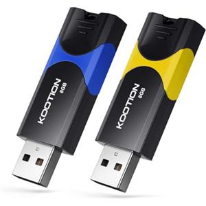 KOOTION 2 Pezzi Chiavetta USB 8GB, Piccolo e Leggero Pennetta USB | Pen Drive 8GB USB 2.0 Pen Drive USB Colori Misti Chiave USB 8GB con indicatore LED Para Ordenador/TV/Coche/Player, ect