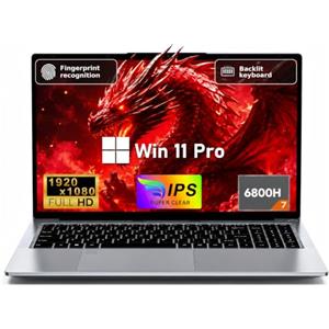 MITUNTUN PC Portatile Gaming 15,6" R7 6800H, 24GB RAM, 1TB SSD,Win 11 Pro | 8 core/16 thread fino a 4,7 GHz per multitasking, creazione di contenuti, streaming, gaming leggero e produttività.