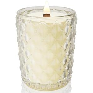 M&SENSE Candela Profumata Grande Fiore di Glicine | Candela Crepitante con Mescoline in Legno | 500g Candela di Cera di Soia Profumata a Lunga Durata 100 Ore in Vetro | Candela di Lusso Regalo per