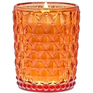 M&SENSE Candela Profumata Grande Arancia Goji | Candela Crepitante con Stoppino di Legno | 500g Candela di Cera di Soia Profumata a Lunga Durata 100 Ore nel Vetro | Candela di Lusso Regalo per Uomini