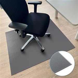 Floordirekt Tappetino protettivo per pavimento 90 x 120 cm, grigio scuro - con bordo smussato - Base per sedia da ufficio in PVC, protezione pavimento, tappetino, tappetino protettivo per laminato,