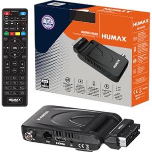 Humax - Decoder digitale terrestre DVB-T2 HD-2023T2 Digimax Nano con telecomando 2 in 1 per controllare il TV