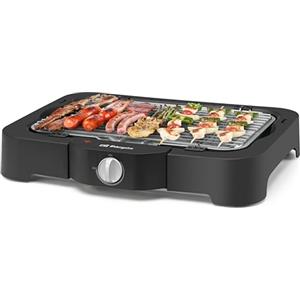 Orbegozo BCT 5000 Barbecue Elettrico, Acciaio Inossidabile, 2300 W, 51,2 x 33 x 13,6 cm, Regolatore di Temperatura, Griglia Rimovibile