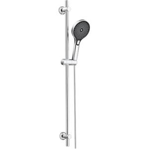 Görbach Saliscendi Doccia con Soffione 3 Getti, Asta Doccia 100 cm Cromo | Asta Doccia Acciaio inox con Supporto per Doccetta e Tubo, Colonna Doccia senza Miscelatore Adattarsi ai Fori Esistenti
