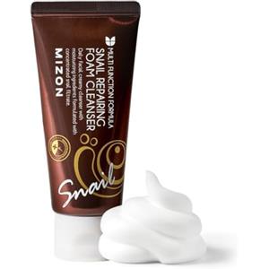 MIZON [Mizon] Detergente Viso Schiumoso con Estratto di Lumaca (60ml) Detergente delicato per pori e punti neri, formula idratante con filtrato di bava di lumaca (Snail Repairing Foam Cleanser)