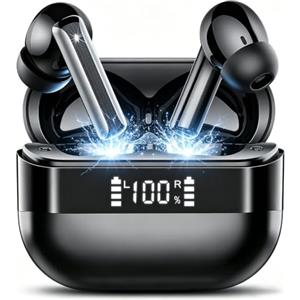 Renimer Cuffie Bluetooth 2026, Auricolari Bluetooth 5.4, HiFi Stereo | 66 Ore di Autonomia, Cuffie Wireless, 4 Microfoni ENC per Chiamate Nitide, LED Display, Compatibili con iOS e Android, IPX7