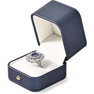 Papten Scatola Per Anelli, Blu Scuro, Scatola Per Anello Di Fidanzamento | Portagioie per fidanzamento, proposta di matrimonio, San Valentino, confezione regalo per gioielli, portaanelli, 6×6,5×6,5 cm