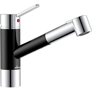 APPASO rubinetto cucina, rubinetto cucina con doccetta estraibile, rubinetto lavello con bocca alta, senza piombo e nichel, miscelatore monocomando per alta pressione [protezione brevettuale]