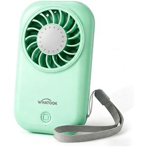 WHATOOK Mini Ventilatore Mano: 56g Ultra-Leggero Portatile, 11000 Giri/Minuto Potente Ventilatore a Mano con 5 Velocità, USB-C Ricaricabile Ventilatore da Tasca per Viaggi e in Movimento, Trucco