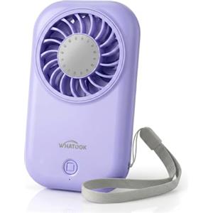 WHATOOK Mini Ventilatore a Mano: 56g Ultra-Leggero Portatile, 11000 Giri/min Potente Ventilatore Manuale con 5 Velocità, Ricaricabile USB-C Ventilatore Tascabile per Viaggio e in Movimento, Trucco