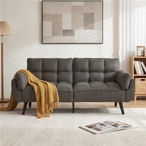 JIEXI Divano 2 Posti 191cm, Divano Moderno Scandinavo in Tessuto Traspirante con Cuscini a Molle e Gambe in Legno Massello, Divanetto per Soggiorno, Camera da Letto e Piccoli Appartamenti