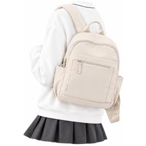 winspansy Zainetto Donna Borsa Zaino Donna Elegante Impermeabile Lavoro Ufficio | Tasca anti-furto per Viaggio Scuola Casual Daypack Mini Backpack Borsa a Spalla Borse a Mano -Beige