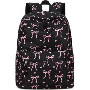 LOIDOU Zaino per ragazze Zaini scuola librerie per scuola elementare media donne zaini per laptop, Papillon Nero, M, Casual