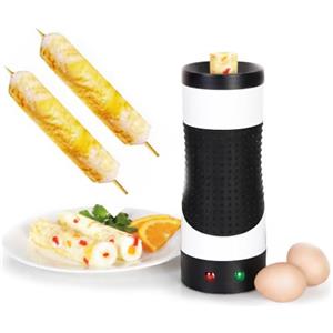 GiDaCom Macchina per Involtini di Uova Elettrica Egg Roll - Cuociuova Automatico per Colazione con Espulsione, Cottura 5-7 Min, Antiaderente, Anti-Dry - Prepara Frittate, Pancetta e Rotoli - Design Compatto