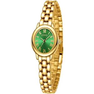 CIVO Orologio da Donna Elegante Vintage: Quadrante Vintage Ovale Numeri | Romani, Bracciale Regolabile Stile Gioiello Orologi Analogico Impermeabile - Regalo per Lei per Ufficio e Abiti Eleganti