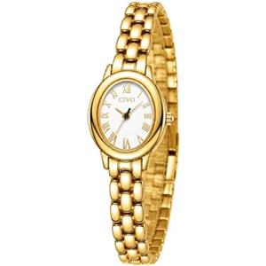 CIVO Orologio da Donna Elegante Vintage: Quadrante Vintage Ovale Numeri | Romani, Bracciale Regolabile Stile Gioiello Orologi Analogico Impermeabile - Regalo per Lei per Ufficio e Abiti Eleganti