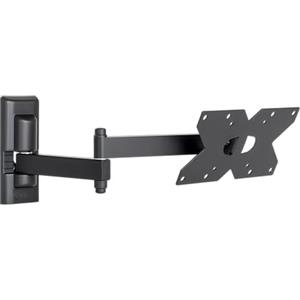 Meliconi CME EDR120, Supporto TV a Parete Inclinabile con Doppio Braccio | Staffa TV da 14 a 32, Attacco VESA 75-100-200x100, Portata 17 Kg, Facile Montaggio, Tasselli Fischer, Made in Italy, Nero