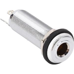 Tomotato Jack a Barilotto per Chitarra Basso, Presa Jack a Barilotto in Ottone da 1/4 Pollici 6,35 mm Jack di Ingresso e Uscita Monocilindro con 3 Pin per Parti di Chitarra Elettrica