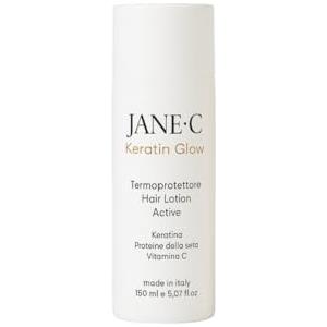 JANEC JANE-C Termoprotettore in crema | Ristrutturante Anti-crespo alla Cheratina e Vitamina C |Protegge dal Sole, Piastra,Phon. Per Capelli Secchi e Danneggiati -Senza risciacquo-150ml Made in Italy