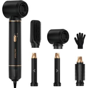 AVENHO 5 in 1 Spazzola Asciugacapelli Airstyler, Arricciacapelli Automatico, Spazzola Lisciante, Volumizzante, Adatto a Tutti i Tipi di Capelli - Slate