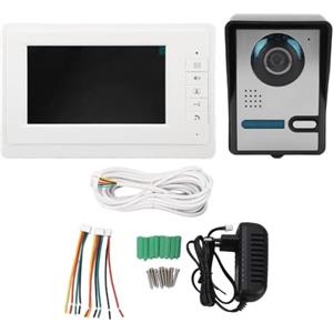 DISCORAMA - VIDEOCITOFONO CASA MONITOR LCD 7 POLLICI VIVAVOCE TELECAMERA HD 140 GRADI VISIONE NOTTURNA APERTURA SERRATURA ELETTRICA SISTEMA MONOFAMILIARE 4 FILI