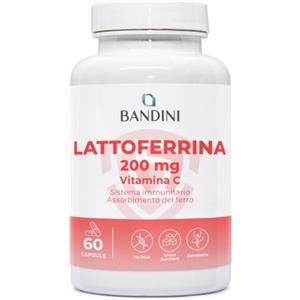Bandini® LATTOFERRINA 200 Immuno - 200mg di Lactoferrina per CAPSULA | 60 capsule - Integratore Alimentare Alto Dosaggio con Vitamina C - Antiossidante Naturale per Sostegno al Sistema Immunitario