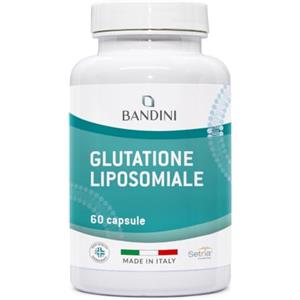 Bandini® Glutatione Liposomiale 60 Capsule | 250mg L-Glutatione Setria | Ridotto e Bioattivo da fermentazione | Antiossidante e Anti Invecchiamento - Contrasta I Radicali Liberi | Senza OGM, Vegan