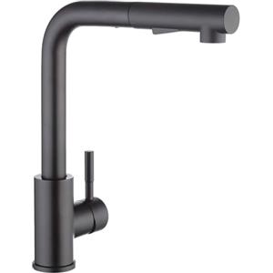 CECIPA Rubinetto Cucina Nero, Miscelatore Cucina con Doccetta Estraibile | Rubinetto Lavello con 2 Modalità, Beccuccio Girevole a 360°, Acqua Calda e Fredda, Acciaio Inox 304 (Nero)