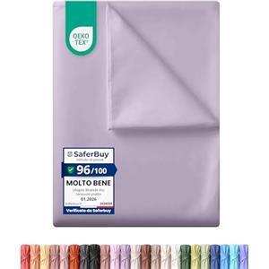 Utopia Bedding - Lenzuolo piano - Matrimoniale 270 x 290 cm - Lavanda | Certificato OEKO-TEX - Morbido poliestere spazzolato - Microfibra-Sopra Senza Elastico