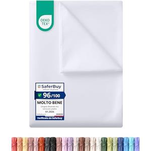 Utopia Bedding - Lenzuolo piano - Matrimoniale 270 x 290 cm - Bianco | Certificato OEKO-TEX - Morbido poliestere spazzolato - Microfibra-Sopra Senza Elastico