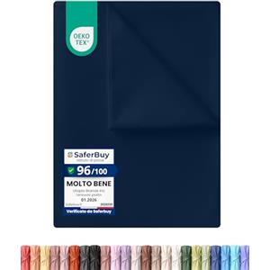 Utopia Bedding - Lenzuolo piano - Matrimoniale 270 x 290 cm - Blu Navy | Certificato OEKO-TEX - Morbido poliestere spazzolato - Microfibra-Sopra Senza Elastico