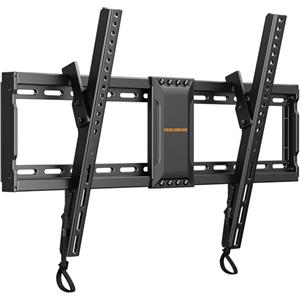 Perlegear Supporto TV Parete da 37-82 Pollici, Staffa TV Inclinabile Fino a 60 kg, Braccio TV con Televisori a LED, LCD, OLED, Curvi, Max VESA 600x400 mm