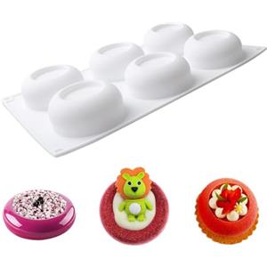 XCSJ Stampi In Silicone Sfera 3D Stampi Sferici 6 Cavità Stampo Cioccolato Palline Sfera Semisfere Silicone Per Dolci a Palla Rotonda 3d Stampo Per Torta Mousse, Budini, Cioccolato, Dessert, Gelatina