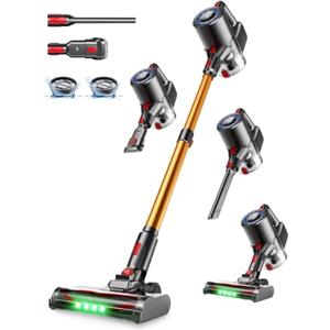 Bithome Z6PRO Aspirapolvere Senza Fili 40KPa 55 Min, Motore Brushless 500W | Scopa Elettrica senza Fili con LED Verde, Filtro HEPA H12, Ricarica Type-C, SENZA Alimentatore, per Peli di Animali/Casa/Auto